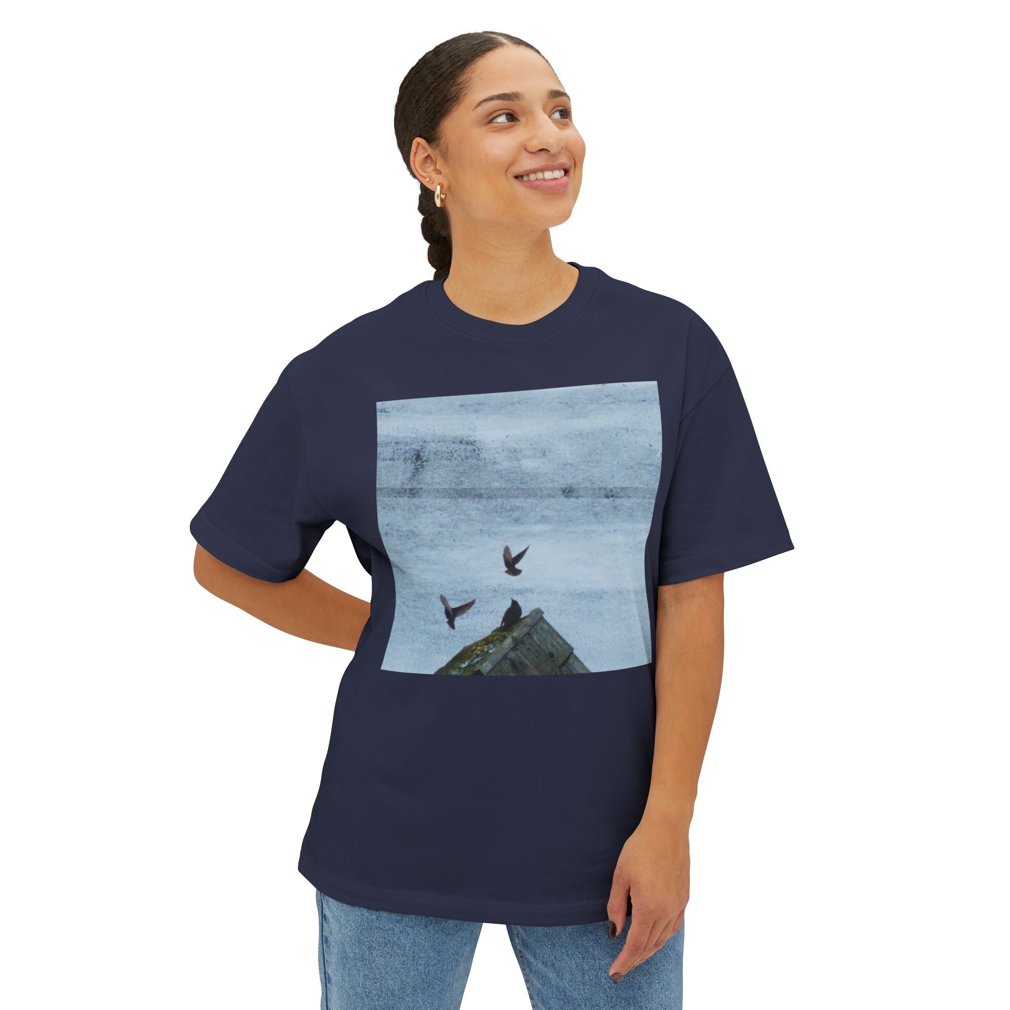 'Wave Goodbye Too' Unisex Oversized Boxy Tee