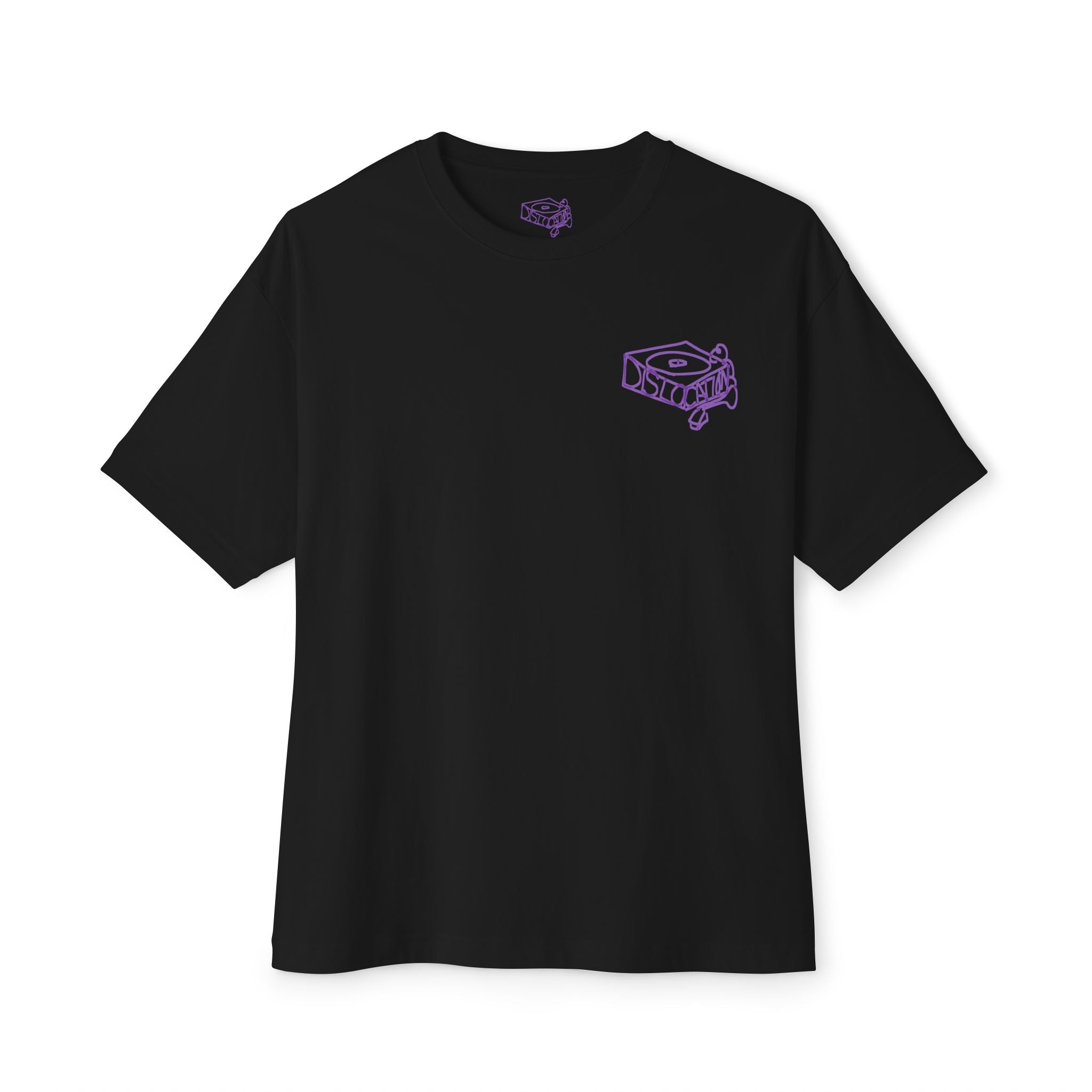 'Dislocation Records - Purple' Unisex Oversized Boxy Tee