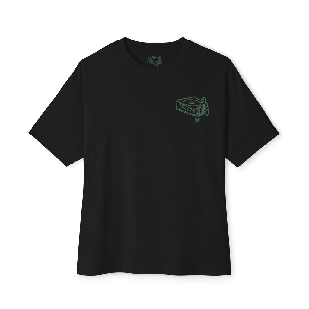 'Dislocation Records - Green' Unisex Oversized Boxy Tee