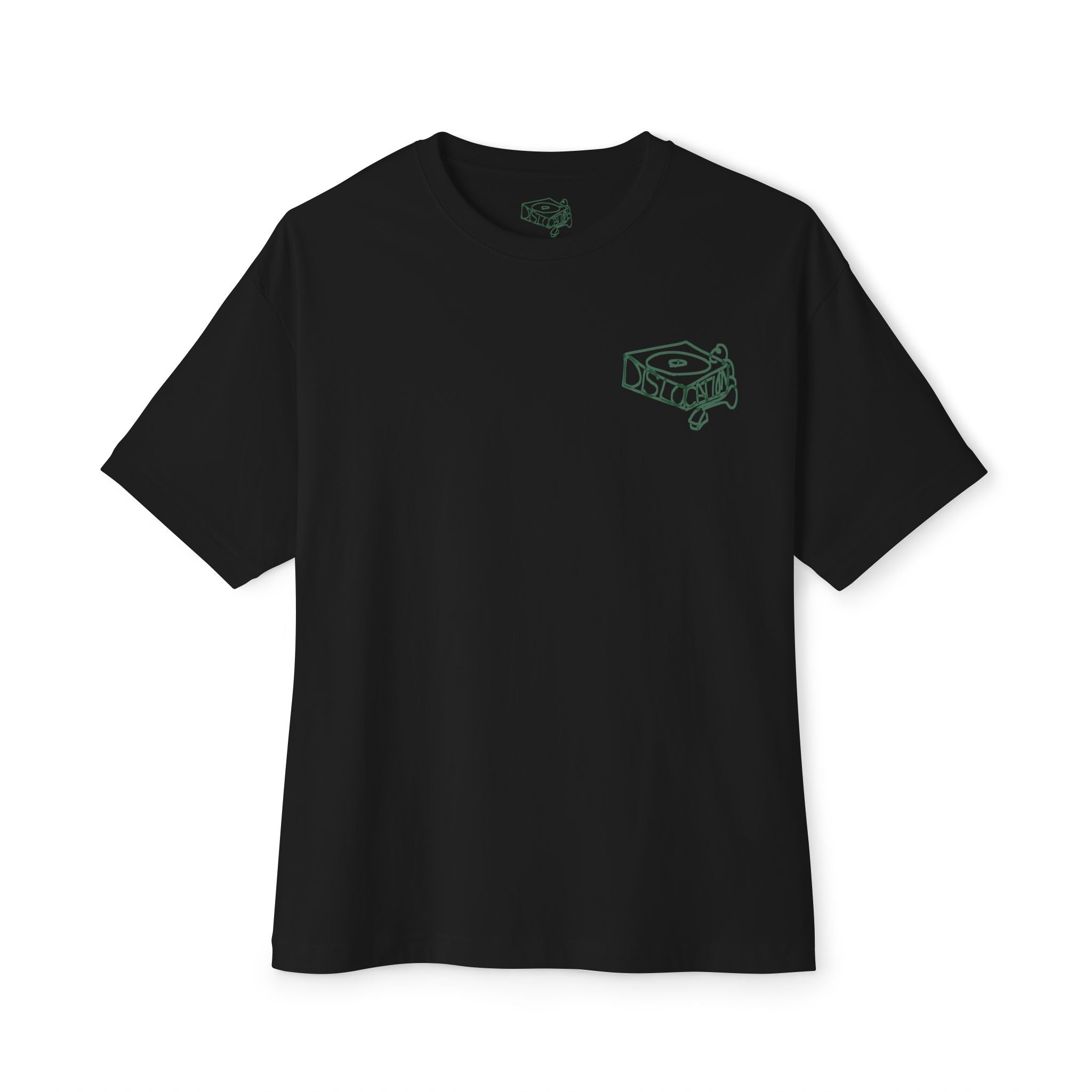 'Dislocation Records - Green' Unisex Oversized Boxy Tee