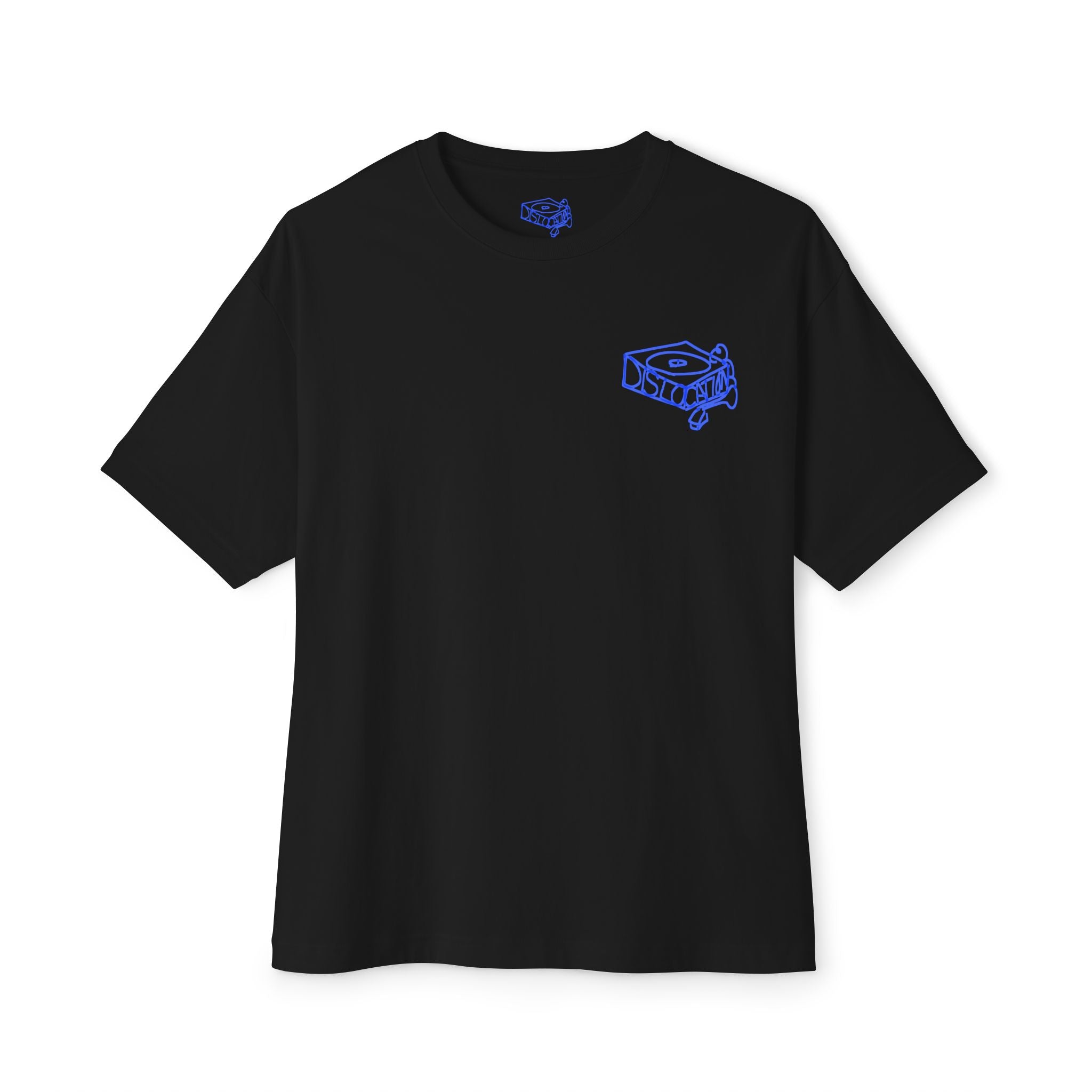 'Dislocation Records - Blue' Unisex Oversized Boxy Tee