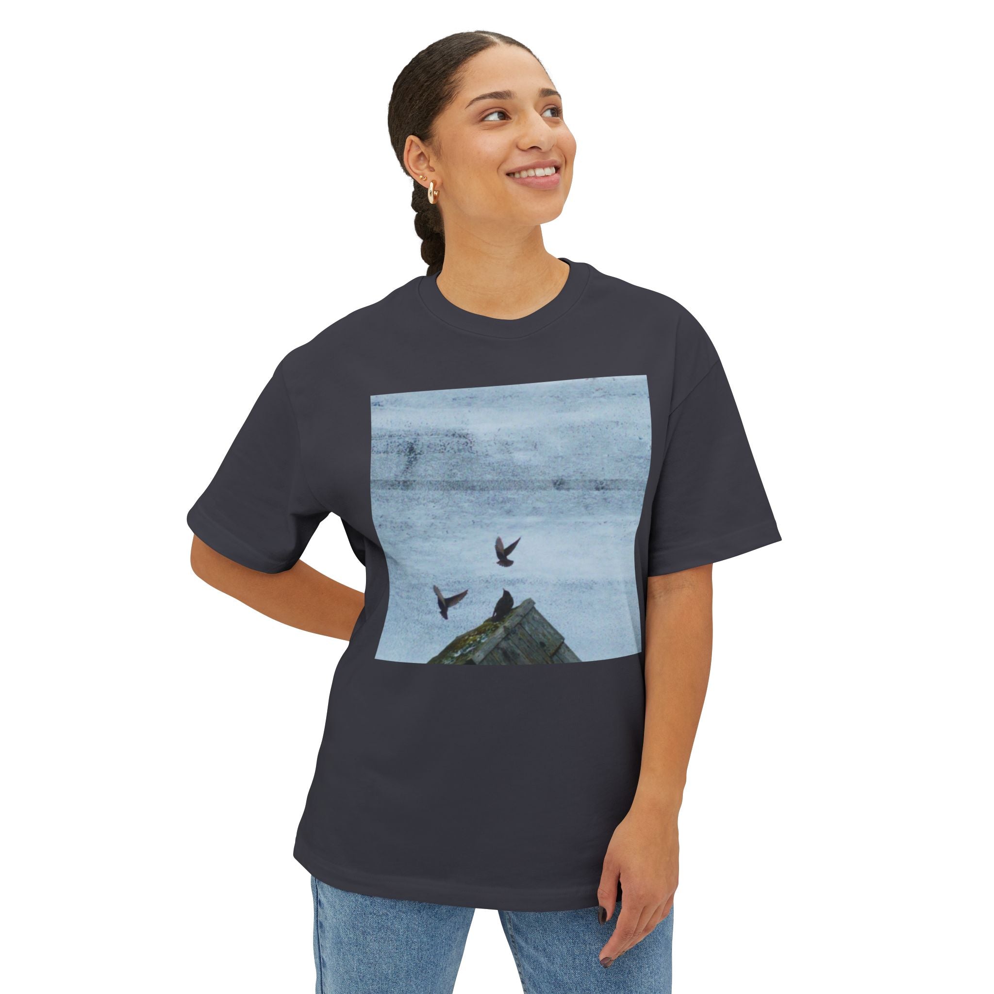 'Wave Goodbye Too' Unisex Oversized Boxy Tee