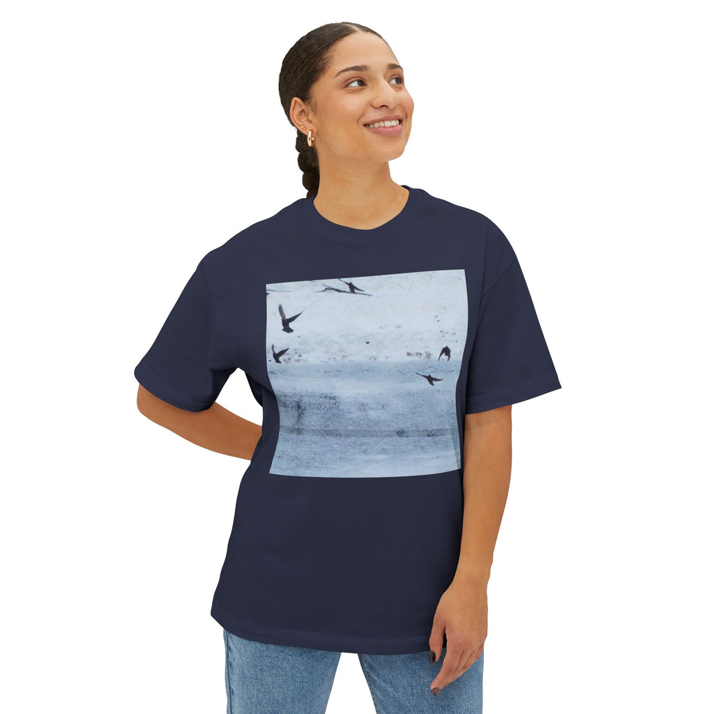 'Birds' Unisex Oversized Boxy Tee