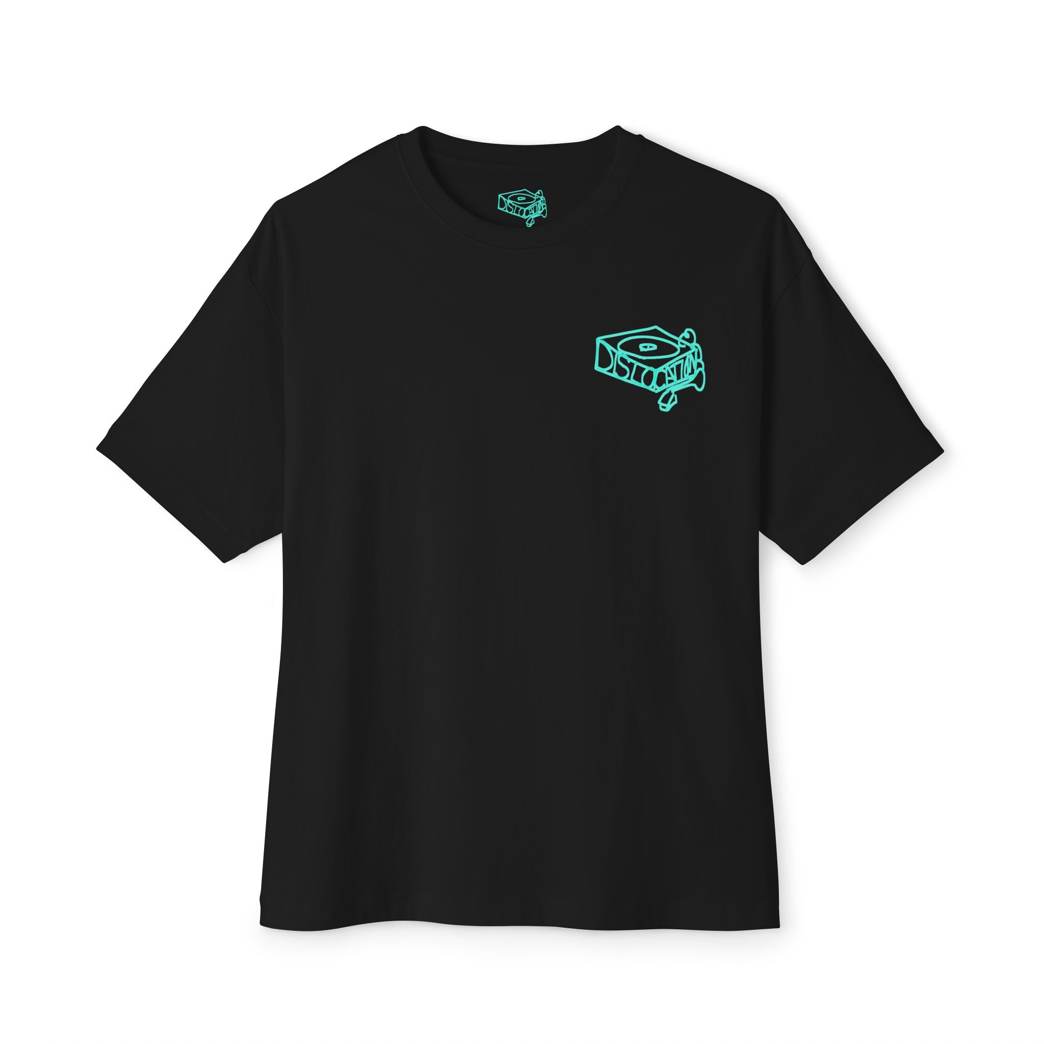 'Dislocation Records - Sea Green' Unisex Oversized Boxy Tee