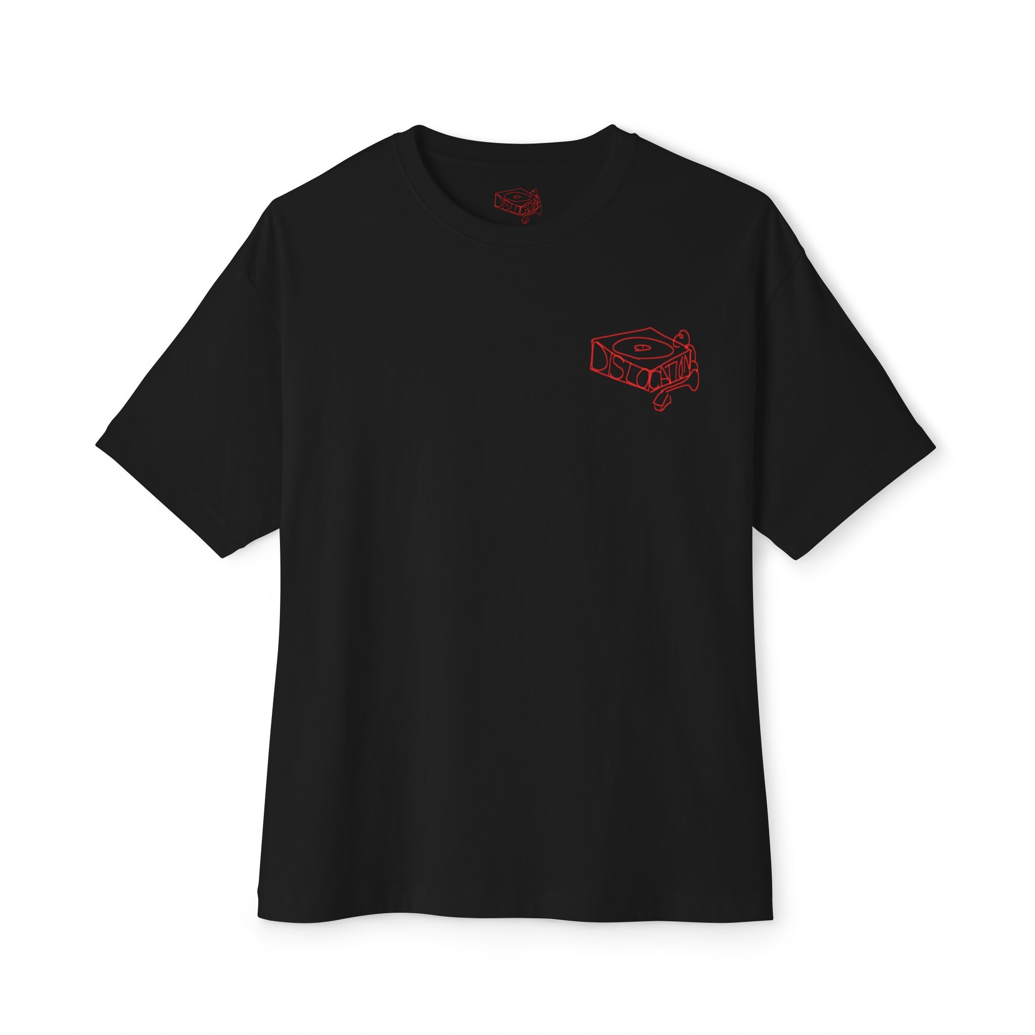 'Dislocation Records - Red' Unisex Oversized Boxy Tee