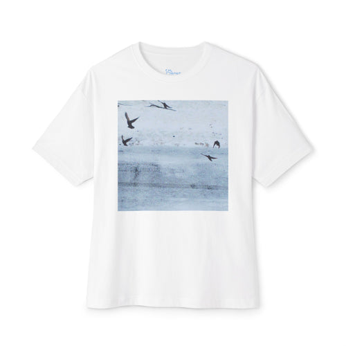 'Birds' Unisex Oversized Boxy Tee